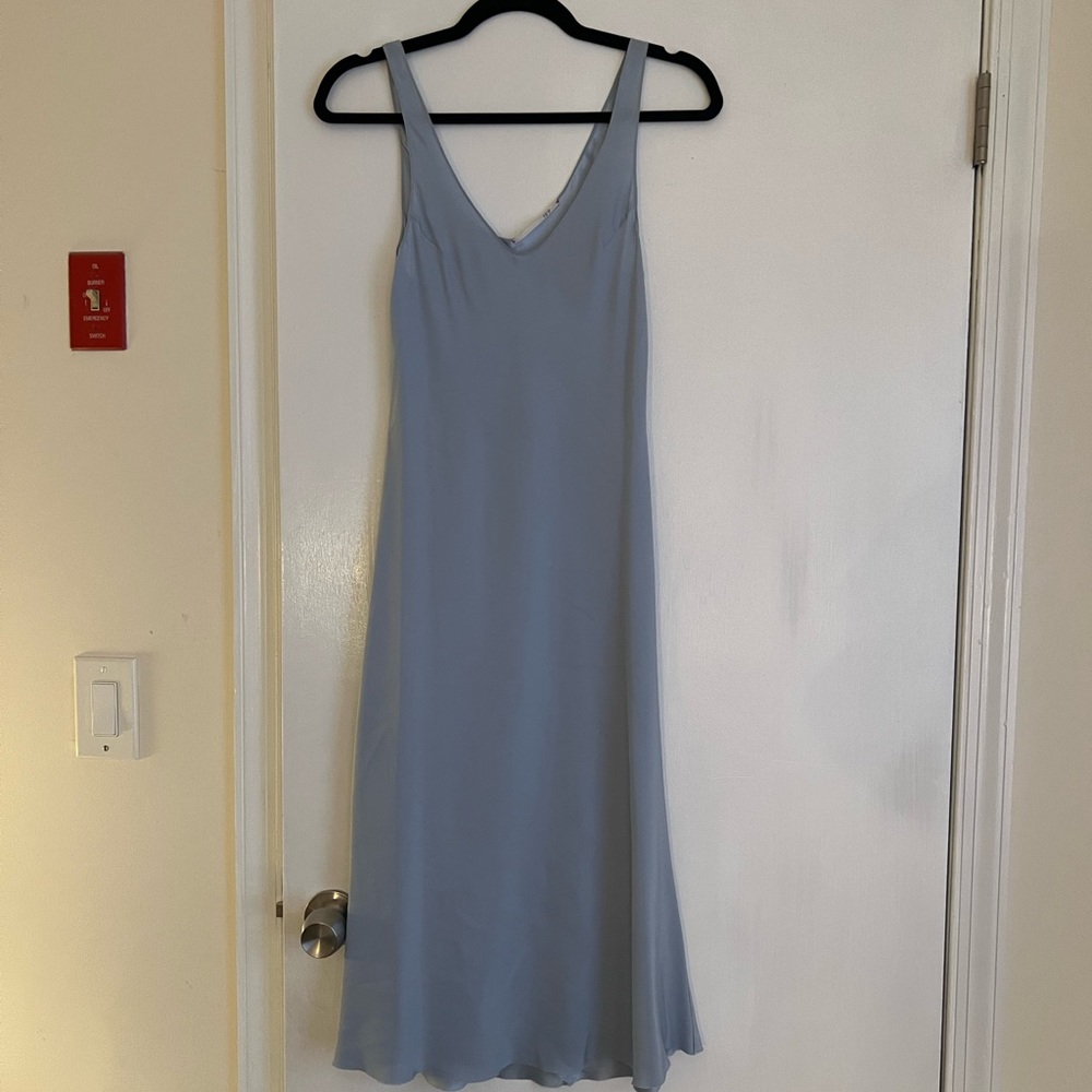 Sky Blue Silk Dress